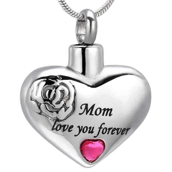 ijd10034 mom love you forever heart cremation necklace red stone inlay funeral urn ashes holder human cremation casket for loved ones ash, Silver
ijd10034 mom love you forever heart cremation necklace red stone inlay funeral urn ashes holder human cremation casket for loved ones ash, Silver