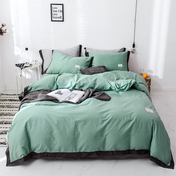 2020 fashion bedding set solid duvet/quilt cover pillowcase bed linen sheet 100%cotton bedding king grey blue home textile
2020 fashion bedding set solid duvet/quilt cover pillowcase bed linen sheet 100%cotton bedding king grey blue home textile