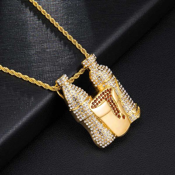 multicolor cubic cz zircon iced out bling shiny wine bottle gold cup combo pendant & necklace for men hip hop jewelry, Silver
multicolor cubic cz zircon iced out bling shiny wine bottle gold cup combo pendant & necklace for men hip hop jewelry, Silver