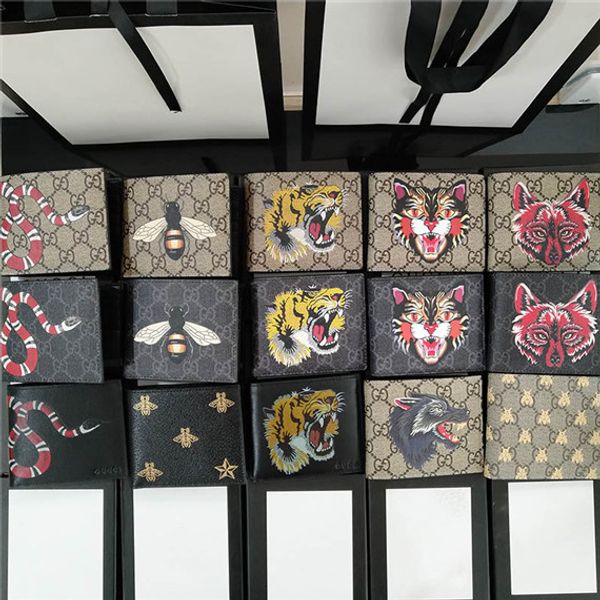 Designer Tote Wallet High Quality Leather Luxury Men Short Wallets for Women Men Snake Bee Tiger Coin Purse Clutch Bags with Box G031202
Designer Tote Wallet High Quality Leather Luxury Men Short Wallets for Women Men Snake Bee Tiger Coin Purse Clutch Bags with Box G031202