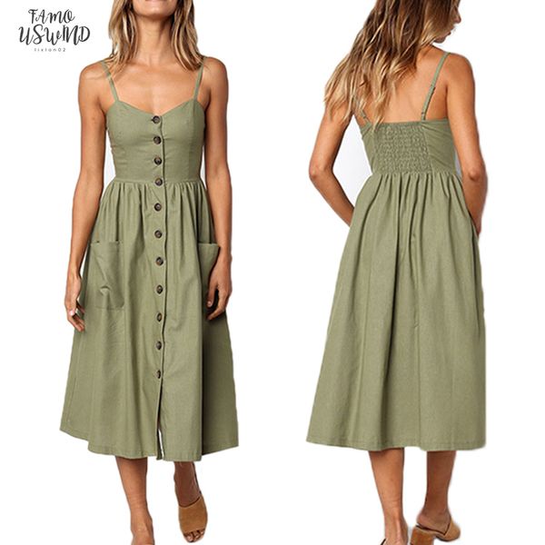 casual female sundress women summer dress 2020 midi dress ladies vintage vestidos plus size backless a line straps dresses button, Black;gray
casual female sundress women summer dress 2020 midi dress ladies vintage vestidos plus size backless a line straps dresses button, Black;gray