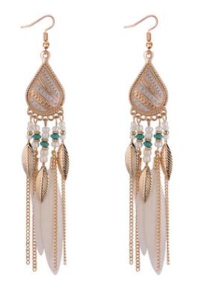 ethnic style earrings korean retro temperament water drop feather chain tassel earrings long earrings wy485, Silver
ethnic style earrings korean retro temperament water drop feather chain tassel earrings long earrings wy485, Silver
