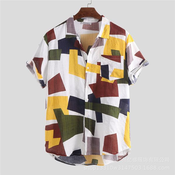 fashion casual round neck shirt harajuku color stitching men shirts baggy coat hawaiian social short sleeve shirt gym, White;black
fashion casual round neck shirt harajuku color stitching men shirts baggy coat hawaiian social short sleeve shirt gym, White;black
