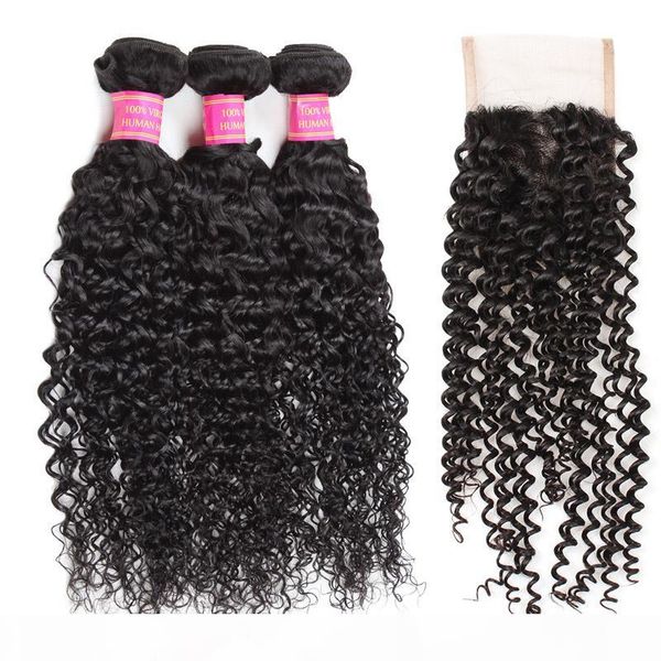 wholesale price 8a mink brazilian virgin curly wave hair 3 bundles with 4*4 lace closure middle three part ing, Black
wholesale price 8a mink brazilian virgin curly wave hair 3 bundles with 4*4 lace closure middle three part ing, Black