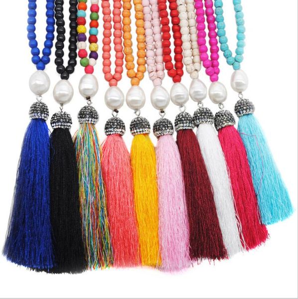 brand new jewelry necklace 10 color choice synthetic stone pearl crystal paved tassel pendant necklace long gifts women, Silver
brand new jewelry necklace 10 color choice synthetic stone pearl crystal paved tassel pendant necklace long gifts women, Silver