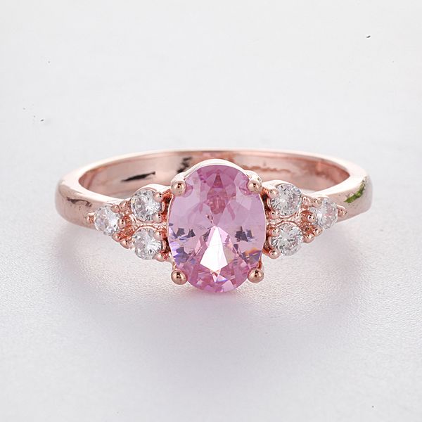 2020 elegant pink rings for women wedding crystal ring rose gold classic jewelry engagement ring, Silver
2020 elegant pink rings for women wedding crystal ring rose gold classic jewelry engagement ring, Silver
