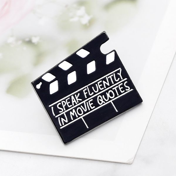 movie set clapboard brooches for women i speak fluently in movie quotes enamel pin denim jackets collar badge slate board icon, Gray
movie set clapboard brooches for women i speak fluently in movie quotes enamel pin denim jackets collar badge slate board icon, Gray