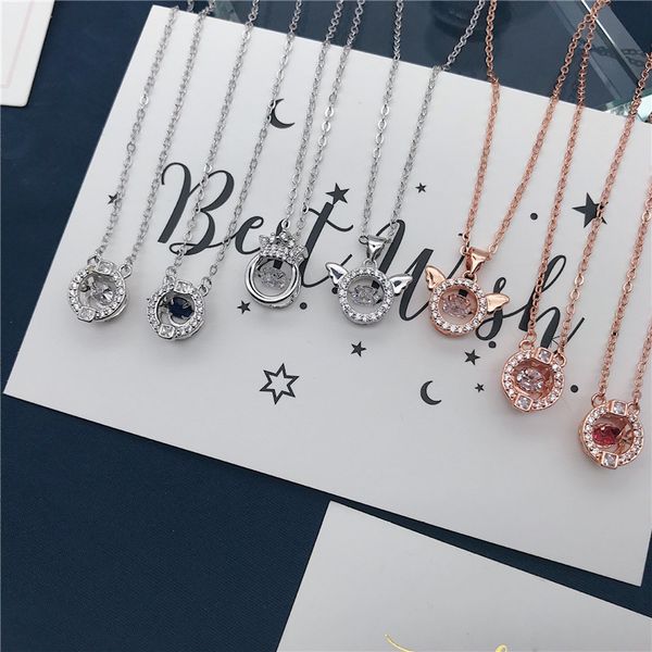 s925 silver plating beating heart pendant necklace trend angel wings queen crown chain necklaces korea style clavicle for women girls, Golden;silver
s925 silver plating beating heart pendant necklace trend angel wings queen crown chain necklaces korea style clavicle for women girls, Golden;silver