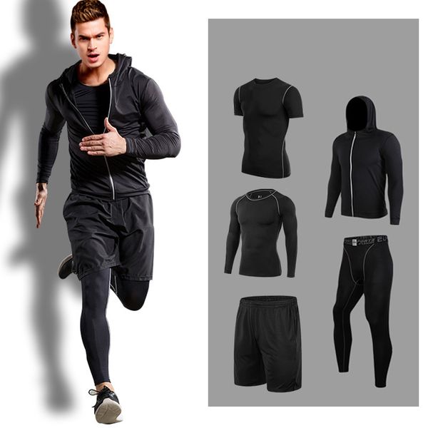 running set men compression jogging sports suit basketball tights running underwear men quick dry gym fitness training sport set, Black;blue
running set men compression jogging sports suit basketball tights running underwear men quick dry gym fitness training sport set, Black;blue