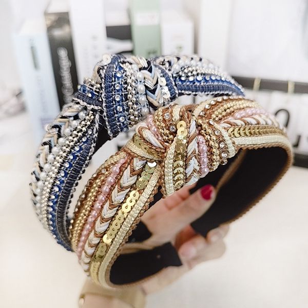 bohemian braided pearl hairband center knot headband for women girls fashion bezel hair hoop band handmade hair accessories
bohemian braided pearl hairband center knot headband for women girls fashion bezel hair hoop band handmade hair accessories