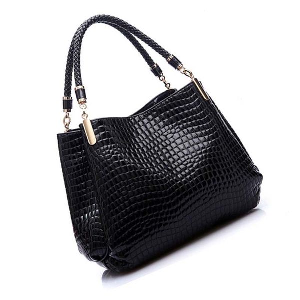 fggs fashion women crocodile pattern leather shoulder bag female tote handbag, black
fggs fashion women crocodile pattern leather shoulder bag female tote handbag, black