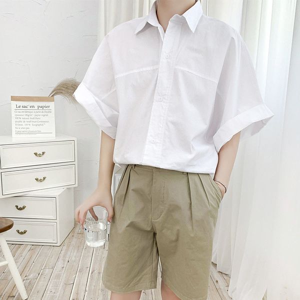2020 spring and summer new youth popular solid color loose men's five-point sleeve shirt fashion casual shirt white -xl, White;black
2020 spring and summer new youth popular solid color loose men's five-point sleeve shirt fashion casual shirt white -xl, White;black