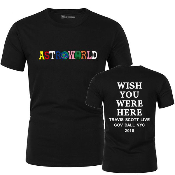 new fashion hip hop t shirt men women travis scotts astroworld harajuku t-shirts wish you were here letter print tees, Black
new fashion hip hop t shirt men women travis scotts astroworld harajuku t-shirts wish you were here letter print tees, Black