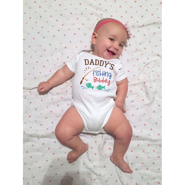newborn cotton baby boy girl short-sleeved romper letter print dad fishing boyfriend romper summer outfits baby clothes, White
newborn cotton baby boy girl short-sleeved romper letter print dad fishing boyfriend romper summer outfits baby clothes, White