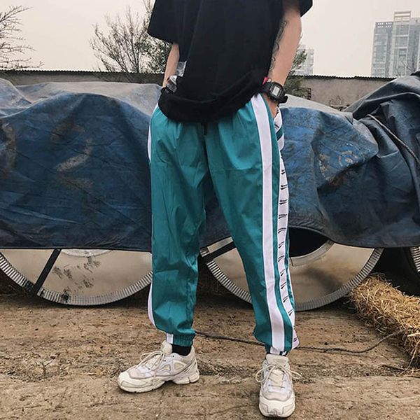 широкие боковые полосатые брюки jogger мужчины harajuku спортивные брюки мода повседневные брюки хип-хоп брюки уличная дорожка, Black
широкие боковые полосатые брюки jogger мужчины harajuku спортивные брюки мода повседневные брюки хип-хоп брюки уличная дорожка, Black