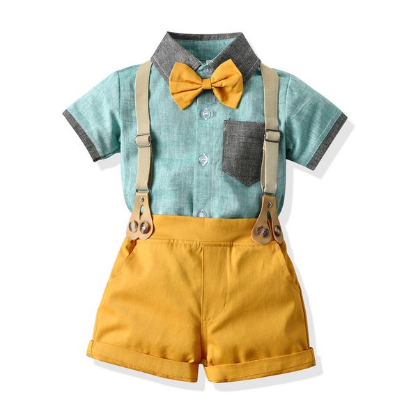 2020 new summer baby boys set gengleman kids bow tie short sleeve shirt + suspender shorts 2pcs boy clothes suit pocket children outfits, White
2020 new summer baby boys set gengleman kids bow tie short sleeve shirt + suspender shorts 2pcs boy clothes suit pocket children outfits, White