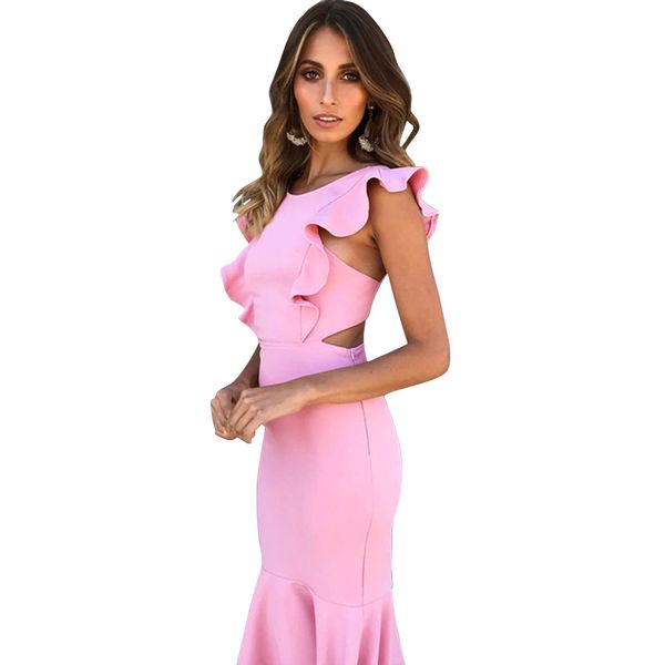 Four-color Sleeveless Fishtail Slim Dress Sexy Round Neck Back Petal Sleeves Fishtail Slim Dress 2019 New Hot Sale Dress
Four-color Sleeveless Fishtail Slim Dress Sexy Round Neck Back Petal Sleeves Fishtail Slim Dress 2019 New Hot Sale Dress