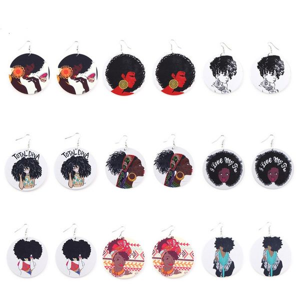 new round wooden earrings explosion head printed african women face dangle ear hooked trendy charm pendant earring for ladies jewelry gifts, Silver
new round wooden earrings explosion head printed african women face dangle ear hooked trendy charm pendant earring for ladies jewelry gifts, Silver