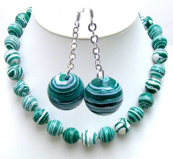 qingmos round 14mm green zebra stripes agates necklace for women 18" chokers with dangle round earring for women set jewelry 574, Silver
qingmos round 14mm green zebra stripes agates necklace for women 18" chokers with dangle round earring for women set jewelry 574, Silver