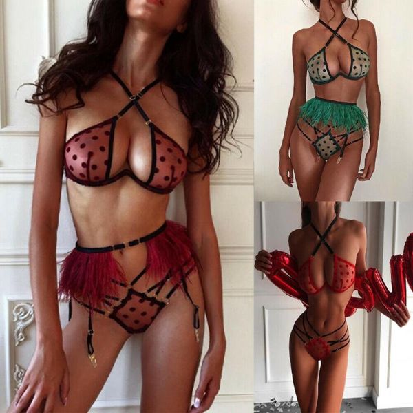 2pcs/set(without feather garter belt) women lingerie lace sheer polka dot cross babydoll underwear g-string exotic sets, Red;black
2pcs/set(without feather garter belt) women lingerie lace sheer polka dot cross babydoll underwear g-string exotic sets, Red;black