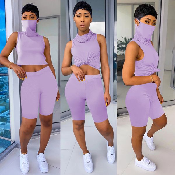 women's 2 piece shorts set casual outfits crop with face cover scarf + bodycon shorts pants tracksuit set, White
women's 2 piece shorts set casual outfits crop with face cover scarf + bodycon shorts pants tracksuit set, White