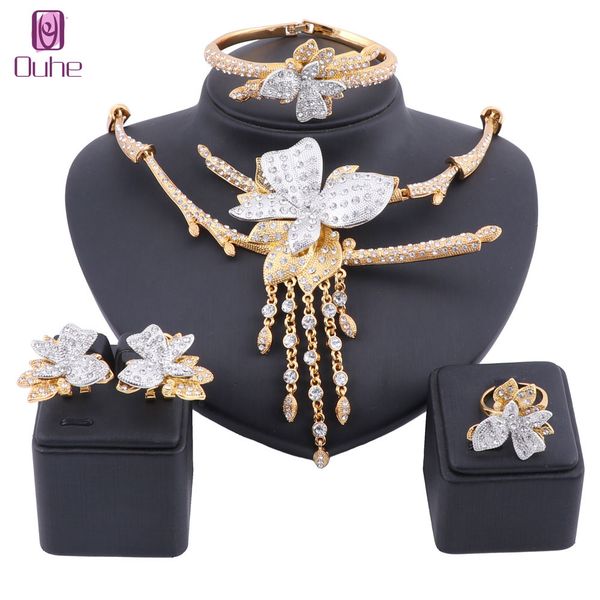 bridal gift nigerian wedding tassel necklace earring ring bangle jewelry fashion dubai crystal costume design flower jewelry set, Slivery;golden
bridal gift nigerian wedding tassel necklace earring ring bangle jewelry fashion dubai crystal costume design flower jewelry set, Slivery;golden