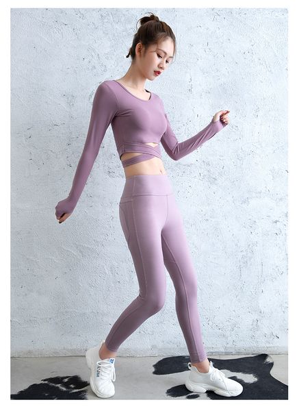 new ropa de yoga long sleeve women yoga sports shirt padded bra cross bandage fitness cropped active tee soft solid color, White;red
new ropa de yoga long sleeve women yoga sports shirt padded bra cross bandage fitness cropped active tee soft solid color, White;red