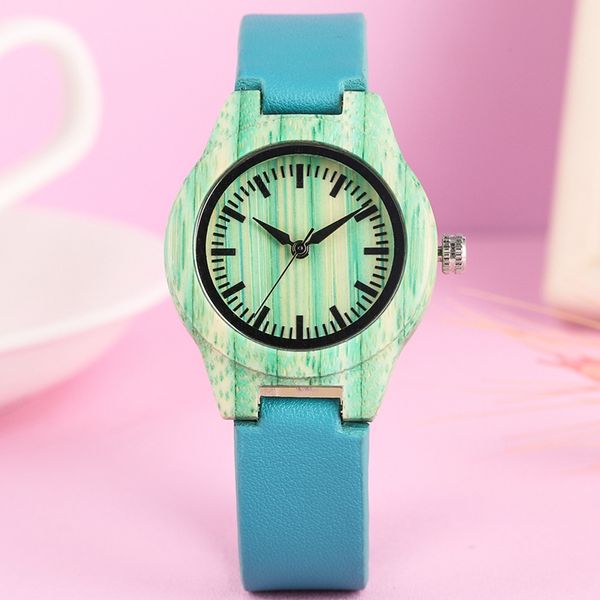 summer fashion women dress bracelet watch unique mint green wood watch creative blue leather women's wrist, Slivery;brown
summer fashion women dress bracelet watch unique mint green wood watch creative blue leather women's wrist, Slivery;brown