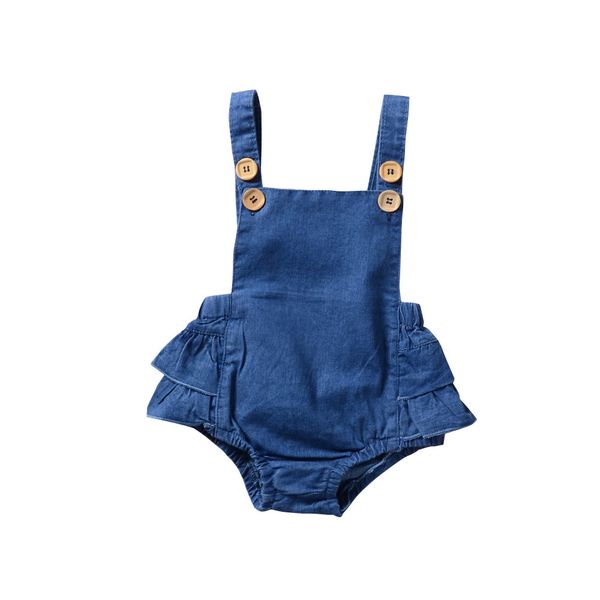 new spring baby girls romper kids toddler denim ruffle one-piece jumpsuit fashion toddler onesies, Blue
new spring baby girls romper kids toddler denim ruffle one-piece jumpsuit fashion toddler onesies, Blue