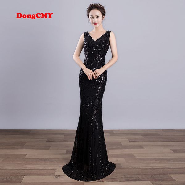 dongcmy 2019 new wt01568 long formal evening dress black color female v-neck mermaid party dresses, White;black
dongcmy 2019 new wt01568 long formal evening dress black color female v-neck mermaid party dresses, White;black