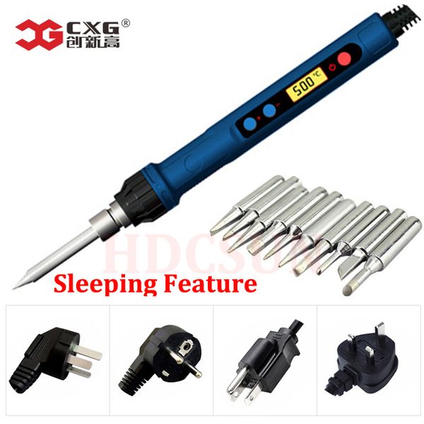 2020 new cxg 110v/220v eu/us d60w/d90w with sleep function solder iron lcd digital with new heater technology
2020 new cxg 110v/220v eu/us d60w/d90w with sleep function solder iron lcd digital with new heater technology