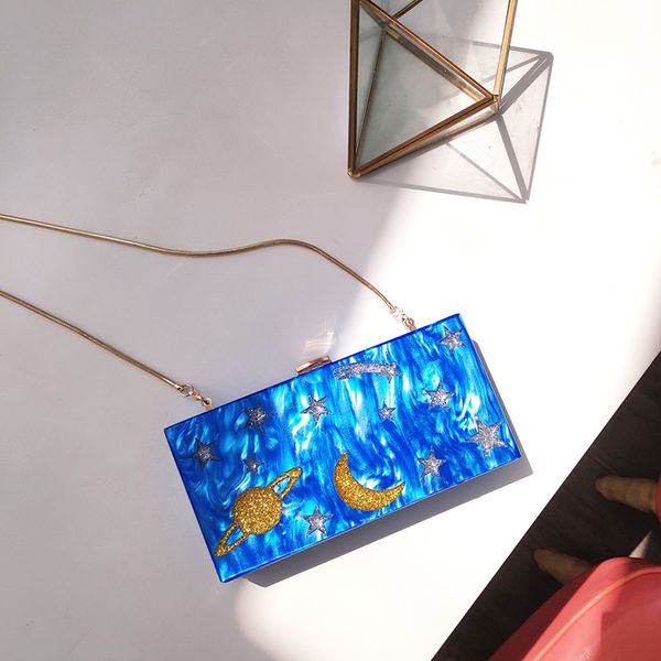 designer-women acrylic blue night sky clutch purse evening crossbody bags mini shoulder messenger bag
designer-women acrylic blue night sky clutch purse evening crossbody bags mini shoulder messenger bag