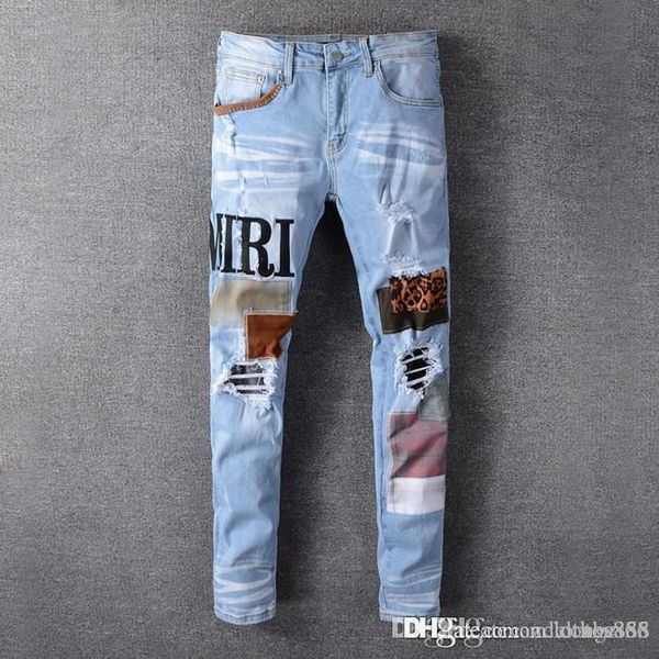 2020 men s luxury designer denim jeans distressed ripped biker jeans slim fit motorcycle biker for men fashion mens pants jeans pour hommes, Blue
2020 men s luxury designer denim jeans distressed ripped biker jeans slim fit motorcycle biker for men fashion mens pants jeans pour hommes, Blue