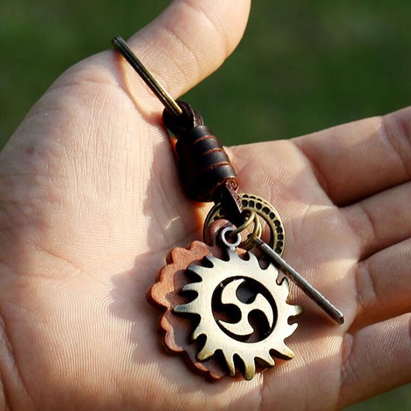 woven vintage atmospheric keychain gear pattern keychain, Silver 
woven vintage atmospheric keychain gear pattern keychain, Silver