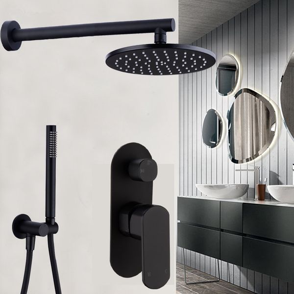 Bathroom Shower Set 8-10 Inch Rianfall Shower Head Faucet Wall Mounted Shower Arm Mixer Diverter Chrome/Black
Bathroom Shower Set 8-10 Inch Rianfall Shower Head Faucet Wall Mounted Shower Arm Mixer Diverter Chrome/Black
