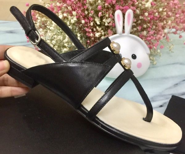 2019 fashion women sandals women flip flops female fashion pearl sandals, Black
2019 fashion women sandals women flip flops female fashion pearl sandals, Black