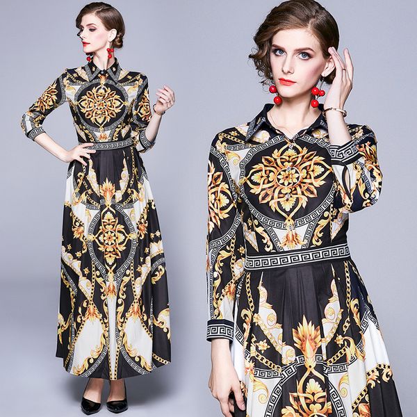 luxury baroque print retro black long dress plus size women spring autumn fashion ladies runway long sleeve elegant party prom shirt dresses, Black;gray
luxury baroque print retro black long dress plus size women spring autumn fashion ladies runway long sleeve elegant party prom shirt dresses, Black;gray