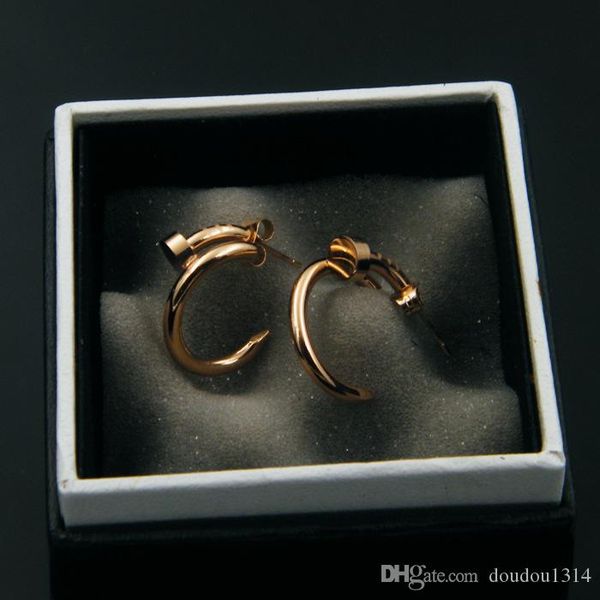 c shape bent nail stud earrings for women 18k rose gold platinum plated 316l stainless steel fashion luxury design jewelry christmas gifts, Golden;silver
c shape bent nail stud earrings for women 18k rose gold platinum plated 316l stainless steel fashion luxury design jewelry christmas gifts, Golden;silver