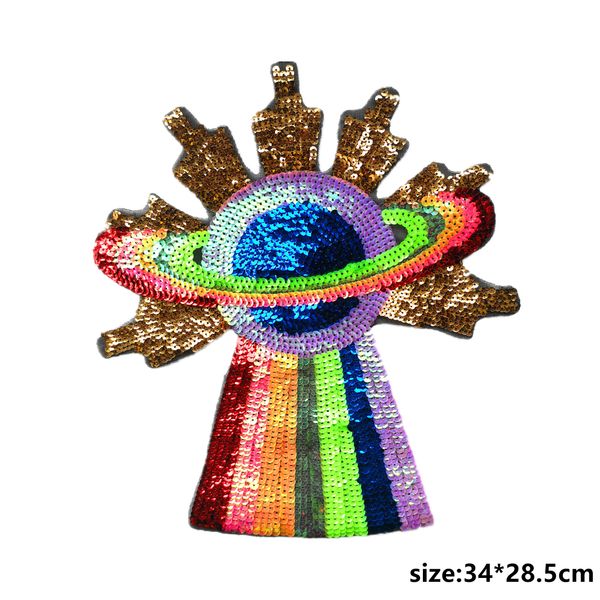 sequined star patches for jackets,embroidered sequins ufo badges appliques for jeans,space patches for clothing a818, Black
sequined star patches for jackets,embroidered sequins ufo badges appliques for jeans,space patches for clothing a818, Black