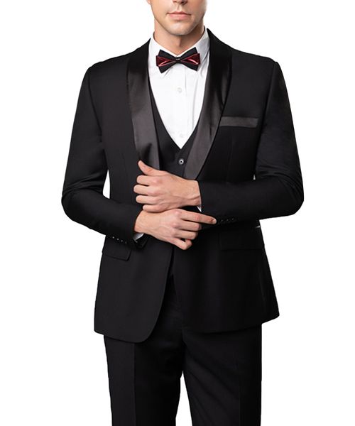 groom tuxedos with black peak lapel for groomsmen man suit mens wedding suits (jacket+pants+vest), Black;gray
groom tuxedos with black peak lapel for groomsmen man suit mens wedding suits (jacket+pants+vest), Black;gray