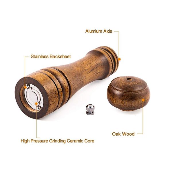 salt and pepper grinder 2 pcs for salt&pepper grinder, ceramic mill with strong adjustable solid wooden grinder (8 inch) other kitchen din
salt and pepper grinder 2 pcs for salt&pepper grinder, ceramic mill with strong adjustable solid wooden grinder (8 inch) other kitchen din