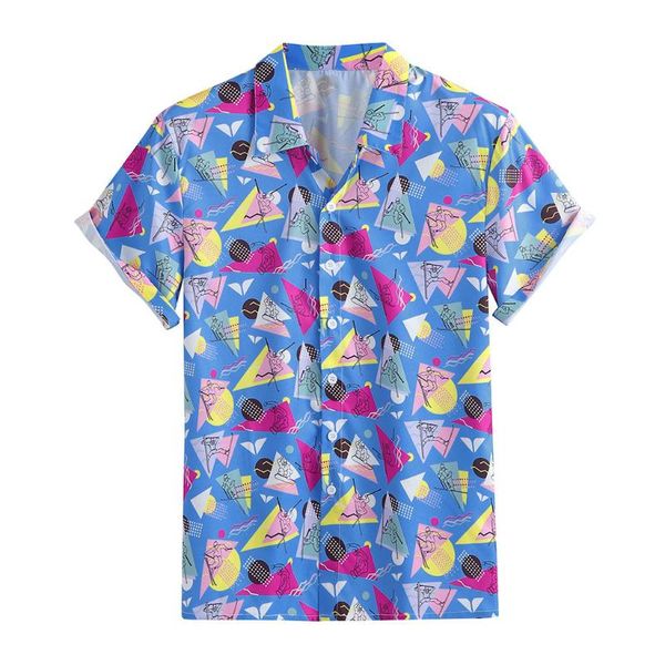 klv short sleeve male shirt polyester tunic men's print button down shirt summer regular-fit drop shipping csv, White;black
klv short sleeve male shirt polyester tunic men's print button down shirt summer regular-fit drop shipping csv, White;black