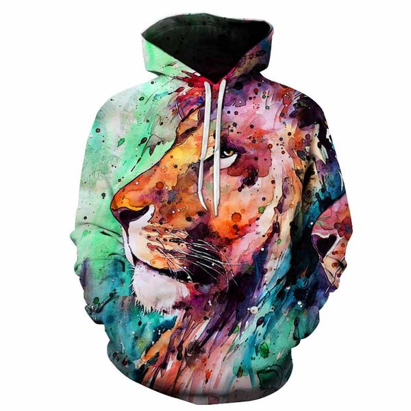 fashion style sweatshirt men's / women's 3d digital printing abstract animal face digital hoodie jacket sportswear fall couple, Black
fashion style sweatshirt men's / women's 3d digital printing abstract animal face digital hoodie jacket sportswear fall couple, Black