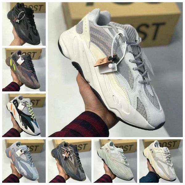 

700 v2 wave runner mauve inertia running shoes with box kanye west designer shoes men women static sports seankers size36-46