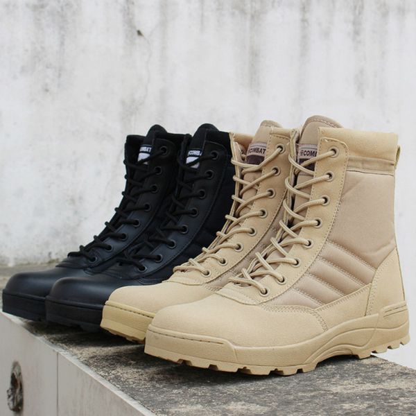 men desert tactical boots male outdoor waterproof hiking shoes sneakers women non-slip wear sports climbing shoes, Black
men desert tactical boots male outdoor waterproof hiking shoes sneakers women non-slip wear sports climbing shoes, Black