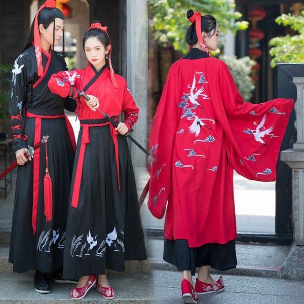 new style origional chinese clothing women's embroidery cross collar long sleeve gradient martial arts-style cloak couple clothe, Black;red
new style origional chinese clothing women's embroidery cross collar long sleeve gradient martial arts-style cloak couple clothe, Black;red