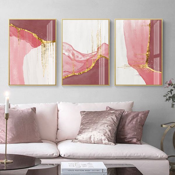 abstract golden pink white canvas painting nordic modern gold wall art prints poster pictures for living room decor no frame
abstract golden pink white canvas painting nordic modern gold wall art prints poster pictures for living room decor no frame