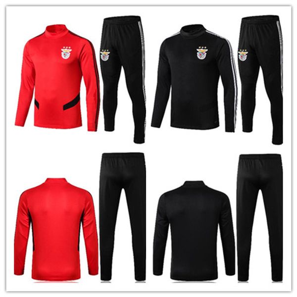 

19 20 benfica tracksuits soccer jersey sweatshirt 2019 2020 benfica football training suit pizzi training suit, Black