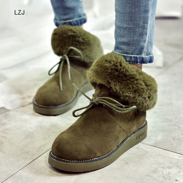 lzj women 2020 plush ankle boots for women flat winter snow boots ladies shoes slip on warm botas mujer plus size 35-40, Black
lzj women 2020 plush ankle boots for women flat winter snow boots ladies shoes slip on warm botas mujer plus size 35-40, Black