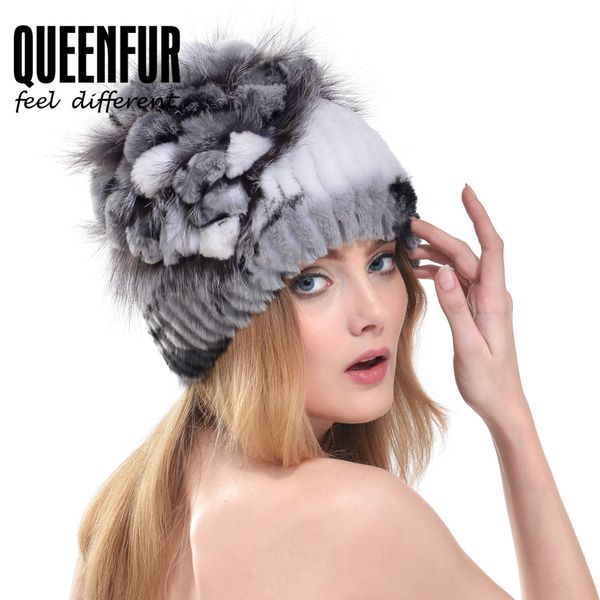 queenfur winter warm genuine knitted rex fur hats with silver fur flower stripe women beanies female fashion cap, Blue;gray
queenfur winter warm genuine knitted rex fur hats with silver fur flower stripe women beanies female fashion cap, Blue;gray